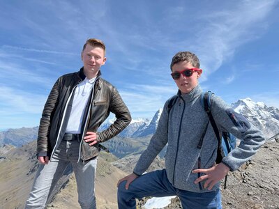 Andres mit seinem Austauschpartner Ole