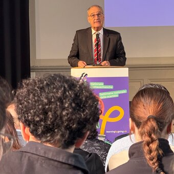Guy Parmelin begrüsst die Fokusevent-Teilnehmenden 