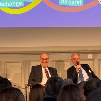 Parmelin und Darbellay im Gespräch